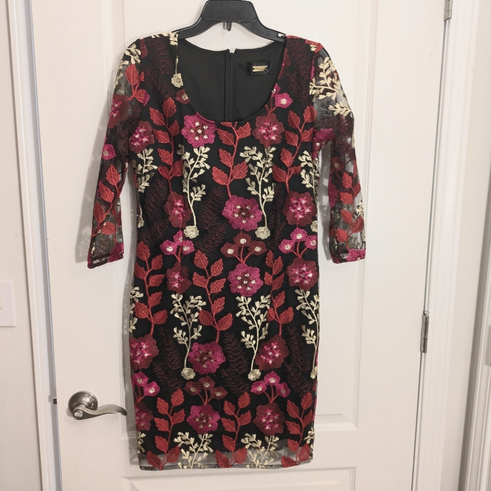 Alexia Admor Floral Evening Cocktail Dress